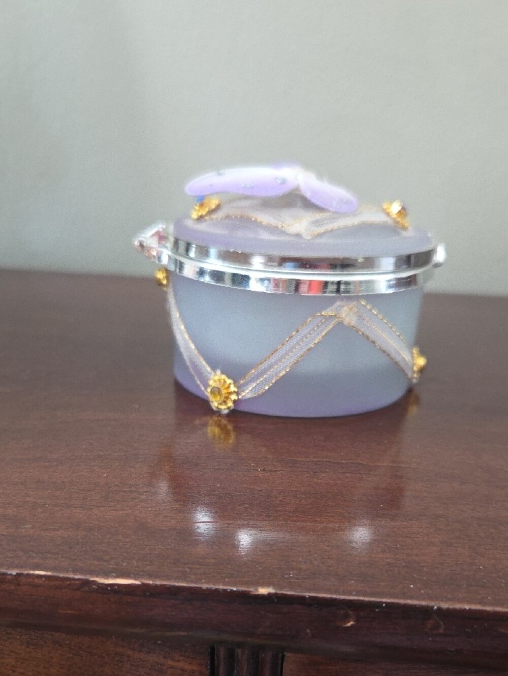 Delicate Purple Butterfly Trinket Box - Picture 6 of 11